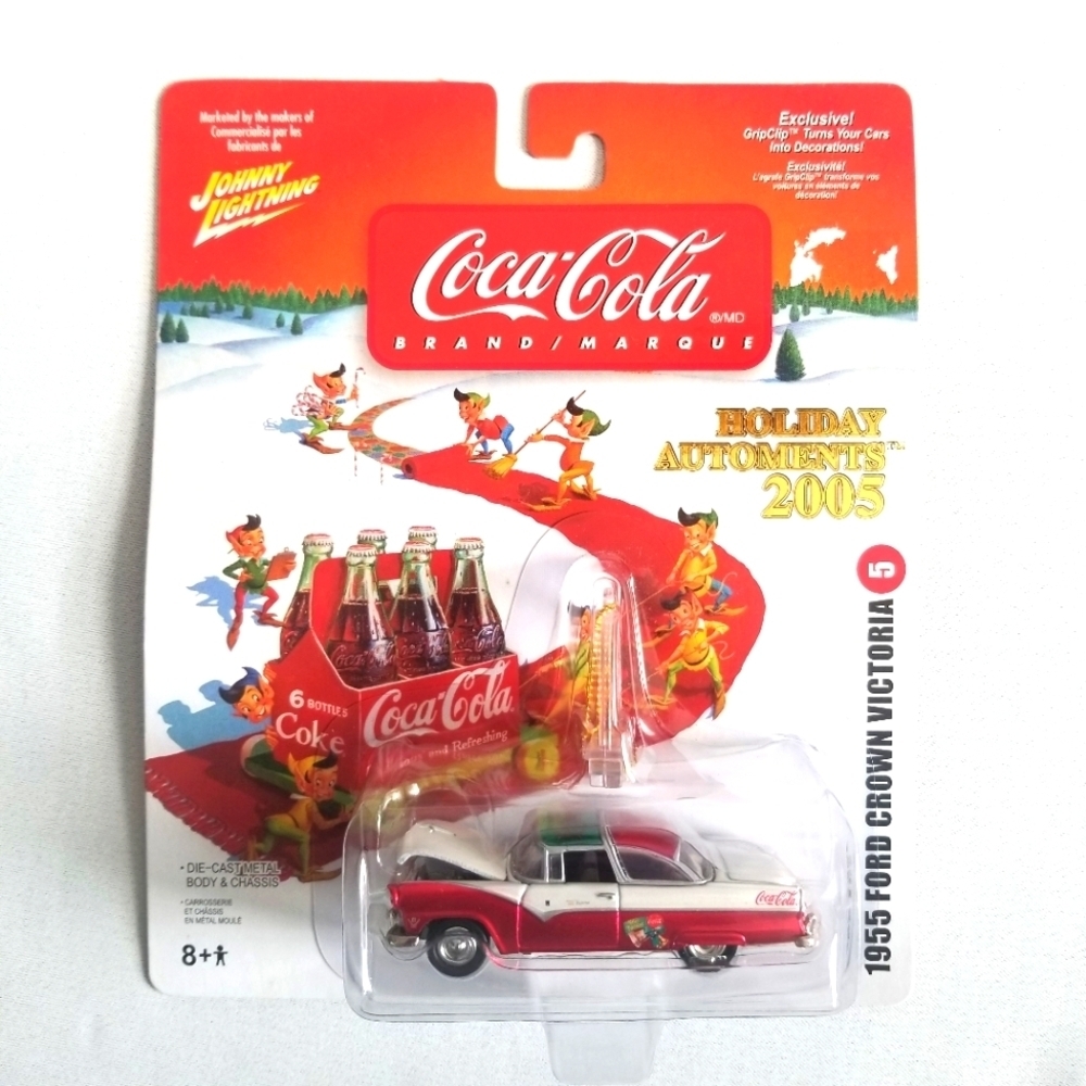Coca Cola Holiday Automents Johnny Lightning 1955 Ford Crown Victoria